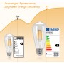 Aigostar ST64 Bombilla Edison Estilo Vintage. Bombilla Led E27 (Casquillo Gordo, 8W (Equivalente A 60W), Bombilla De Filamento