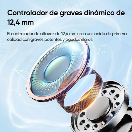 realme Auriculares Bluetooth 5.4 T310, Auriculares inalámbricos, Cancelación de Ruido híbrida de 46 dB, Controlador de Graves
