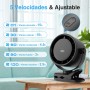 HiLUNDA Ventilador de Mesa Portatil USB Recargable - 4000mAh Ventiladores Pequeño con Clip/Gancho,5 Velocidades,360°