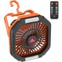 Diealles Shine Ventilador Camping, 15000mAh Ventilador Recargable, Ventiladores de Camping con Linterna LED, Ventiladores de