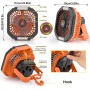 Diealles Shine Ventilador Camping, 15000mAh Ventilador Recargable, Ventiladores de Camping con Linterna LED, Ventiladores de