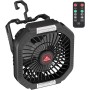 Diealles Shine Ventilador Camping, 15000mAh Ventilador Recargable, Ventiladores de Camping con Linterna LED, Ventiladores de