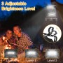Diealles Shine Ventilador Camping, 15000mAh Ventilador Recargable, Ventiladores de Camping con Linterna LED, Ventiladores de