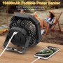 Diealles Shine Ventilador Camping, 15000mAh Ventilador Recargable, Ventiladores de Camping con Linterna LED, Ventiladores de