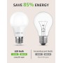 Lepro Bombilla LED E27, Luz Cálida 2700K 8.5W, 806lm, Equivalente a Bombilla 60 W Convencional, Bombilla E27 LED Cálido, Ahorro
