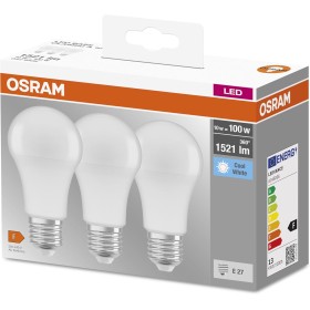 Osram Lámpara LED Base Classic A, en forma de bombilla con casquillo E27, no regulable, reemplaza 100 vatios, mate, blanco frío