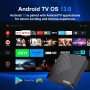 RUPA Android TV Box, Android Box 13.0 mit RAM 4G ROM 64G WiFi6 Enternet 10/100M Bluetooth 5.0 USB3.0 Unterstützt 3D HD 8K TV Box