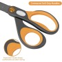 KUONIIY Tijeras, Hoja Recubierta de Titanio Súper Afilada, Conjunto de 4 Tijeras Multiusos con Mango Suave y Cómodo, 20,3cm,