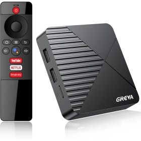 GREVA Android TV Box 13.0, Smart TV Box Android 4GB RAM 64GB ROM RK3528mini Quad-Core 64bit Cortex-A53 Chip, 8K Ultra HD