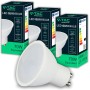 V-TAC 3x Bombillas LED GU10 - Alta Luminosidad 10W (Equivalente a 70W) - 1000 Lumen - Cubierta Satinada - Bombilla Máxima