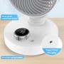 ITJMRJP Ventilador de Mesa Silencioso Ventilador Pequeño Portatil Mini USB 6000mAh Bateria Recargable 6 Velocidades Pantalla LED