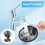 ITJMRJP Ventilador de Mesa Silencioso Ventilador Pequeño Portatil Mini USB 6000mAh Bateria Recargable 6 Velocidades Pantalla LED