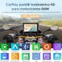Carpuride W702BS Pro Motocicleta Carplay Pantalla con Nativo Wonder Wheel para BMW Moto, Inalámbrico CarPlay y Android Auto, 7”