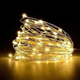 Jsdoin Cadena de Luces, Guirnalda Luces 5M 50 LED, para Navidad, Habitacion, Fiesta, Jardín, Bodas, Compleaños Luces de Hadas
