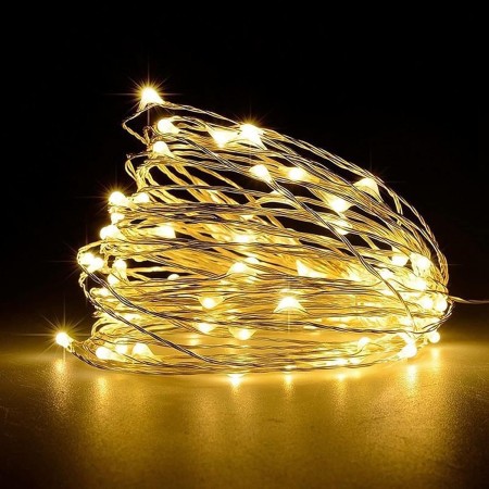 Jsdoin Cadena de Luces, Guirnalda Luces 5M 50 LED, para Navidad, Habitacion, Fiesta, Jardín, Bodas, Compleaños Luces de Hadas