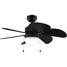 Cecotec Ventilador de Techo con Luz EnergySilence Aero 3600 Vision Full Black. 50 W, Diámetro 36”, 3 Velocidades, 6 Aspas
