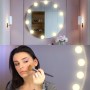Anpro Luces LED Kit con 10 Bombillas regulables,3 Modos Ajustable de Color,Luz Espejo Maquillaje,Tocador, Baño,Regalo para