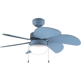 Cecotec Ventilador de Techo con Luz EnergySilence Aero 3600 Vision Full Blue. 50 W, Diámetro 36”, 3 Velocidades, 6 Aspas