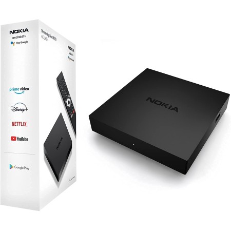Nokia Streaming Box - Android TV Box (Ultra HD 4K, Chromecast, HDMI, WiFi, USB, Acceso directo a Google Playstore, Asistente