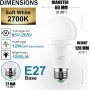 iLC Bombilla LED Colores RGBW 85W Equivalente, Regulable Cambio de Color Edison 12W E27 - Control remoto Incluido