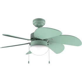 Cecotec Ventilador de Techo con Luz EnergySilence Aero 3600 Vision Full Green. 50 W, Diámetro 36”, 3 Velocidades, 6 Aspas