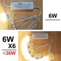 EACLL Bombillas LED GU5.3 Blanco Frío, 6W Equivalente 50W MR16 Halógena, Pack de 6, Focos Sin Parpadeo AC/DC 12V, 6000K 485