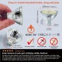 EACLL Bombillas LED GU5.3 Blanco Frío, 6W Equivalente 50W MR16 Halógena, Pack de 6, Focos Sin Parpadeo AC/DC 12V, 6000K 485