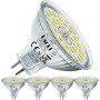 EACLL Bombillas LED GU5.3 Blanco Frío, 6W Equivalente 50W MR16 Halógena, Pack de 6, Focos Sin Parpadeo AC/DC 12V, 6000K 485