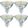 EACLL Bombillas LED GU5.3 Blanco Frío, 6W Equivalente 50W MR16 Halógena, Pack de 6, Focos Sin Parpadeo AC/DC 12V, 6000K 485