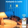 Bombillas recargables con cronómetro y control remoto, bombillas de fotobatería ajustables con base magnética, bombillas LED de