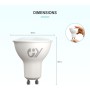 GY 4.9W Bombilla GU10 LED 3000K Blanco Cálido 780LM (Equivalente a 80W), No Regulable, 110 Grados Ángulo de haz - Bombilla Bajo