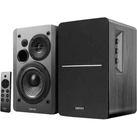 Edifier Altavoces Activos de estantería con Bluetooth R1280DBs- Entrada óptica - Altavoces de Estudio Tipo Monitor 2.0 Wireless