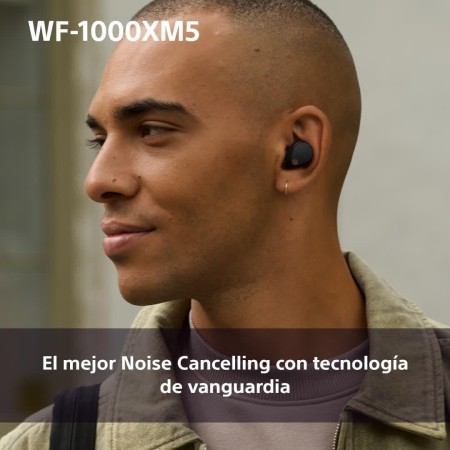 Sony WF-1000XM5 Auriculares In-Ear Inalámbricos, Noise Cancelling, Bluetooth, Micrófono, hasta 24 Horas de Batería, Carga
