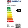 GY 4.9W Bombilla GU10 LED 3000K Blanco Cálido 780LM (Equivalente a 80W), No Regulable, 110 Grados Ángulo de haz - Bombilla Bajo