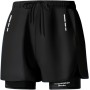Smatstyle Maillot de Bain Homme Short de Bain Sport Séchage Rapide 2 en 1 Compression Short de Surf Short de Plage Respirant