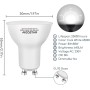 Aigostar - Bombilla LED GU10, 8W, Luz blanca fría 6500K, 640lm, Bajo consumo, no regulable - Paquete de 10 Unidades