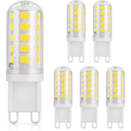 DiCUNO Bombilla LED G9 3W, Blanco Cálido 2700K, equivalente a Halógeno de 30-40W, 410lm, IRC 85, AC230V, No Regulable, Sin
