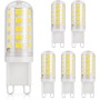 DiCUNO Bombilla LED G9 3W, Blanco Cálido 2700K, equivalente a Halógeno de 30-40W, 410lm, IRC 85, AC230V, No Regulable, Sin