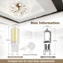 DiCUNO Bombilla LED G9 3W, Blanco Cálido 2700K, equivalente a Halógeno de 30-40W, 410lm, IRC 85, AC230V, No Regulable, Sin