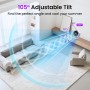 Ventilador de Mesa Silencioso, Ventilador Portatil USB Bateria Recargable con 100 Velocidades, Pantalla LED y 105° Inclinación -