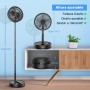Ventilador de pie portátil con control remoto, ventiladores de pedestal plegables de 7.5 pulgadas, batería recargable de 7200