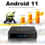 Xilibod Android 11 TV Box 2GB RAM 16GB ROM S905W2 Quad Core CPU Mali-G31 MP2 GPU H.265 Decoding 2.4G/5G WiFi 100M DLAN Smart TV
