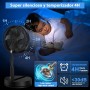 Ventilador de pie portátil con control remoto, ventiladores de pedestal plegables de 7.5 pulgadas, batería recargable de 7200