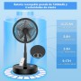 Ventilador de pie portátil con control remoto, ventiladores de pedestal plegables de 7.5 pulgadas, batería recargable de 7200