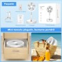 Ventilador de pie portátil con control remoto, ventiladores de pedestal plegables de 7.5 pulgadas, batería recargable de 7200