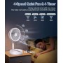 LBSTP Ventilador de pie Portatil Silencioso con Mando - 9'' Ventiladores Plegable USB 7200mAh Recargable Oscilante Ventilador de