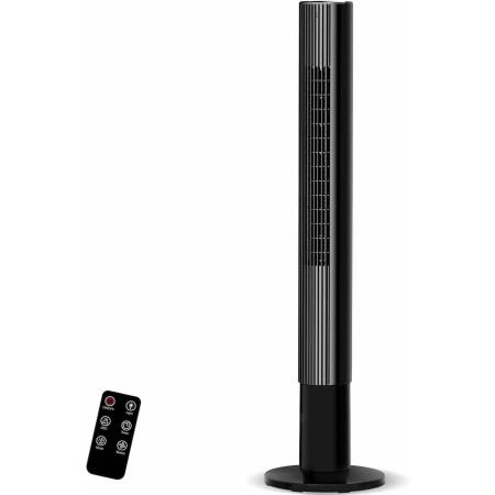 Vidacharmy Ventilador de Torre 110cm Altura, para Espacios Grandes, Ultra Silencioso 26dB, Turbo 7.8 m/s, 4 modos, Oscilación