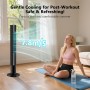 Vidacharmy Ventilador de Torre 110cm Altura, para Espacios Grandes, Ultra Silencioso 26dB, Turbo 7.8 m/s, 4 modos, Oscilación