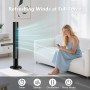 Vidacharmy Ventilador de Torre 110cm Altura, para Espacios Grandes, Ultra Silencioso 26dB, Turbo 7.8 m/s, 4 modos, Oscilación