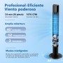 Vidacharmy Ventilador de Torre 110cm Altura, para Espacios Grandes, Ultra Silencioso 26dB, Turbo 7.8 m/s, 4 modos, Oscilación